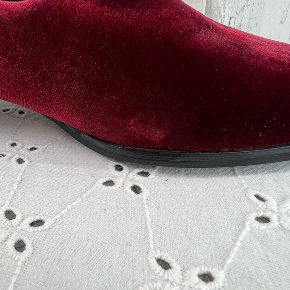 Vintage Vittorio Ricci Shoes Women 8.5M Block Heel Velvet Slip On 90s Fashion - Picture 13 of 15